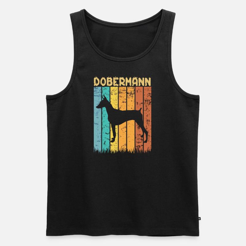 Dobermann - Männer Premium Bio Tank Top - Schwarz