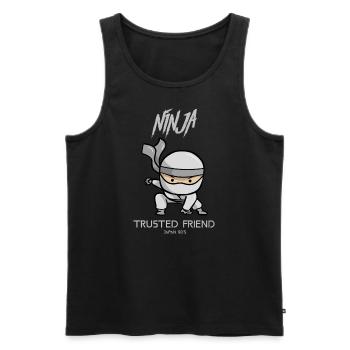 Ninja cartoon 90's japanese - Männer Premium Bio Tank Top - Schwarz - Vorne - Michal (187cm)