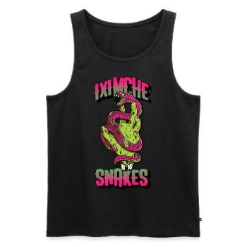 IXIMCHÉ - Snake - Männer Premium Bio Tank Top - Schwarz - Vorne - Michal (187cm)