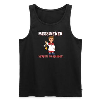 Messdiener Im Glauben Vereint - Männer Premium Bio Tank Top - Schwarz - Vorne - Michal (187cm)