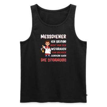Messdiener Ministrant - Männer Premium Bio Tank Top - Schwarz - Vorne - Michal (187cm)