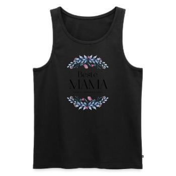 beste mama - happy mothers day - Männer Premium Bio Tank Top - Schwarz - Vorne - Michal (187cm)