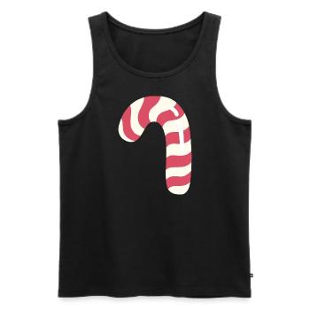 Candy cane - Men's Premium Organic Tank Top - black - Front - AI Model Male 178 light (178cm)