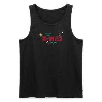 Sea Creature Christmas - Men's Premium Organic Tank Top - black - Front - AI Model Male 178 light (178cm)