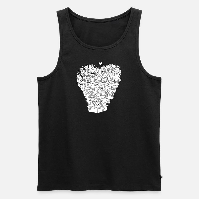 Сats - Männer Premium Bio Tank Top - Schwarz