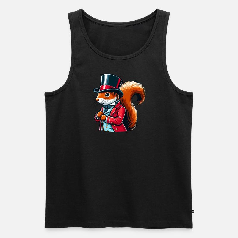 Direktor Eichhörnchen - Männer Premium Bio Tank Top - Schwarz