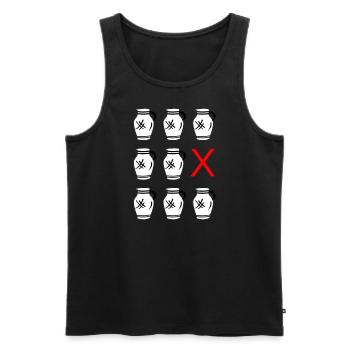 Bembel Versenken "KABOOM!" #FFM #EiGude - Männer Premium Bio Tank Top - Schwarz - Vorne - AI Model Male 178 light (178cm)