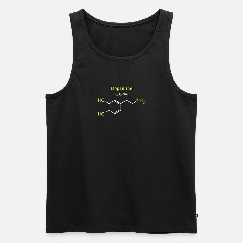 Dopamin-Molekül - Männer Premium Bio Tank Top - Schwarz