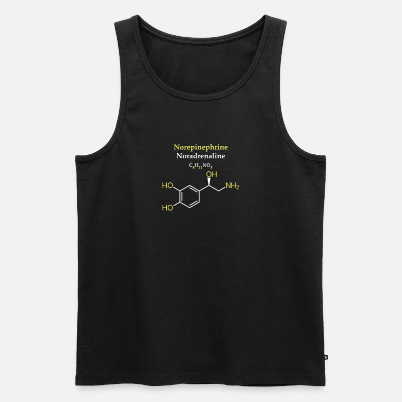 Noradrenalin-Molekül - Männer Premium Bio Tank Top - Schwarz