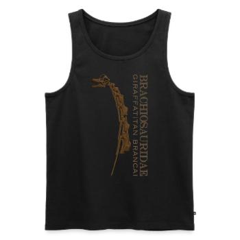Giraffatitan Brancai Brachiosauridae brown - Männer Premium Bio Tank Top - Schwarz - Vorne - AI Model Male 178 light (178cm)