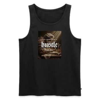Hustle Renaissance Painting Praying Man - Men's Premium Organic Tank Top - black - Front - Michal (187cm)