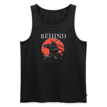 Samurai Ronin - À Celui qui a tout laissé derrière lui - Débardeur bio Premium Homme - noir - Devant - AI Model Male 178 light (178cm)