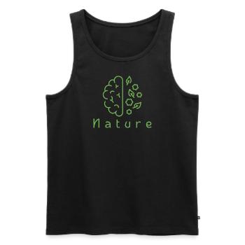 Nature - Men's Premium Organic Tank Top - black - Front - AI Model Male 178 light (178cm)