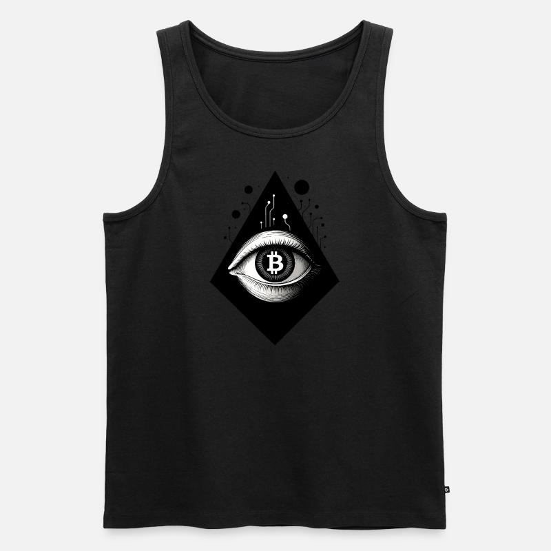 Zukunftscode: Bitcoin - Männer Premium Bio Tank Top - Schwarz