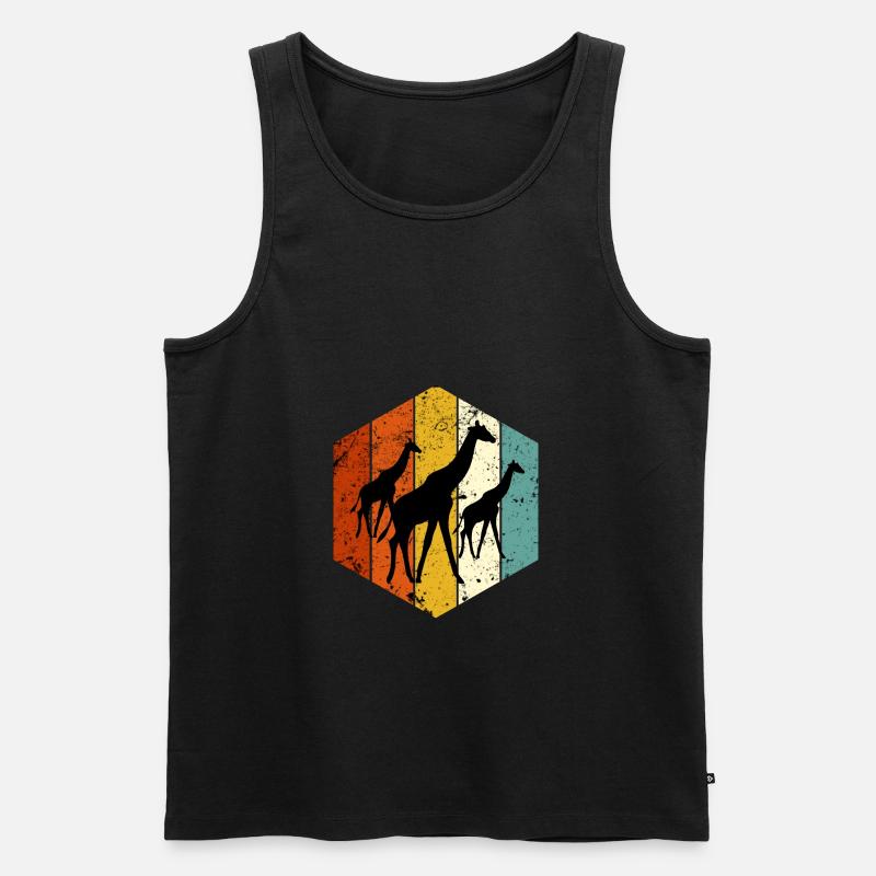 Giraffen - Männer Premium Bio Tank Top - Schwarz