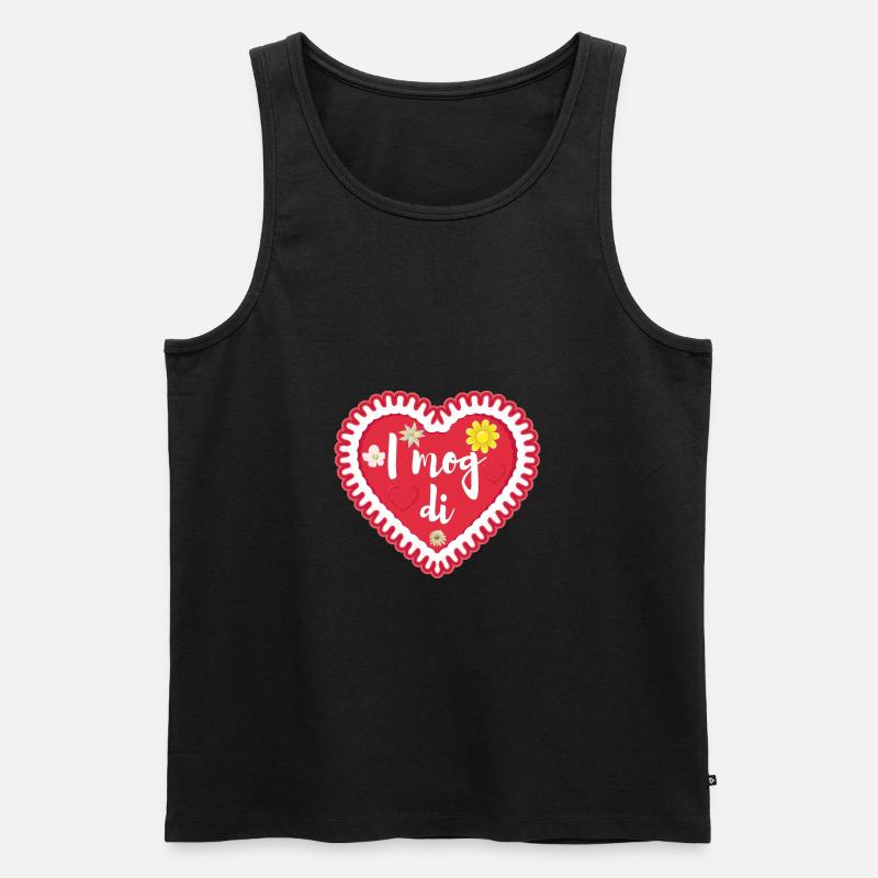I mog di - Männer Premium Bio Tank Top - Schwarz