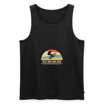 Meilleur BMX Dad Ever T-shirt père papa - Débardeur bio Premium Homme - noir - Devant - AI Model Male 178 light (178cm)