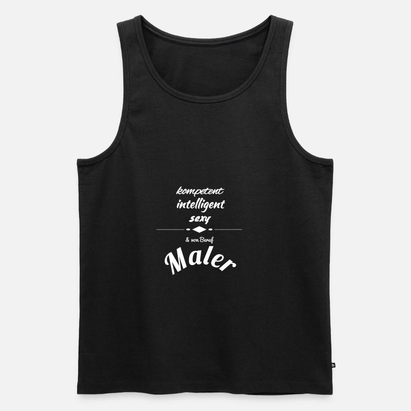 Maler - Männer Premium Bio Tank Top - Schwarz