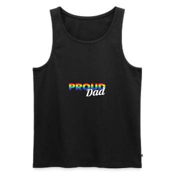 Fier papa LGBT Cadeau - Débardeur bio Premium Homme - noir - Devant - Michal (187cm)
