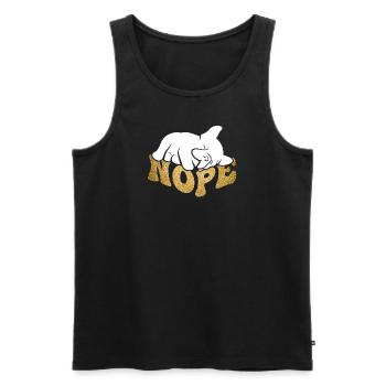 Bulldog Nope - Débardeur bio Premium Homme - noir - Devant - Michal (187cm)