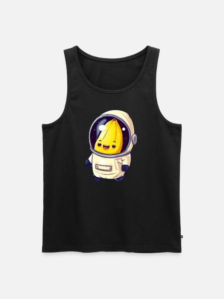 Banana Astronaut Cosmonaut - Men's Premium Organic Tank Top - black