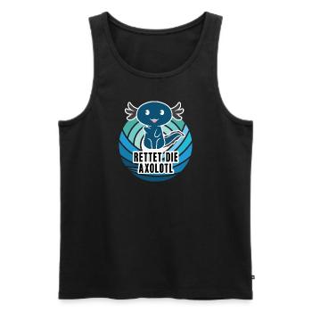 Rettet Die Axolotls Schwanzluch Amphibien Axolotl - Männer Premium Bio Tank Top - Schwarz - Vorne - Michal (187cm)