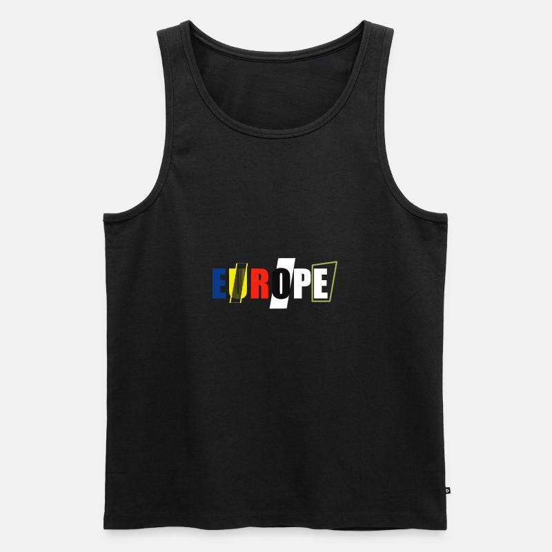 Europa - Männer Premium Bio Tank Top - Schwarz