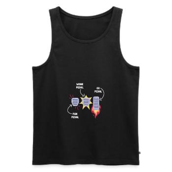 Manuelle Schaltung Pedale / Fahrschule Fahrlehrer - Männer Premium Bio Tank Top - Schwarz - Vorne - AI Model Male 178 light (178cm)