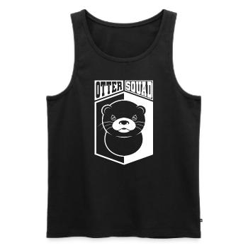 Otter Squad Cool Quote Jolie loutre de mer - Débardeur bio Premium Homme - noir - Devant - Michal (187cm)
