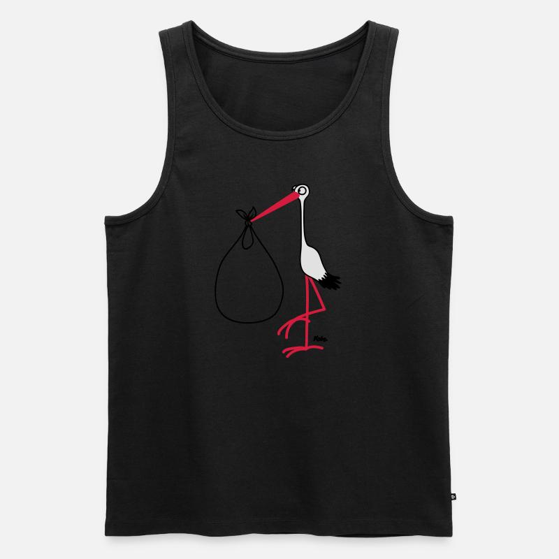 Storch - Männer Premium Bio Tank Top - Schwarz