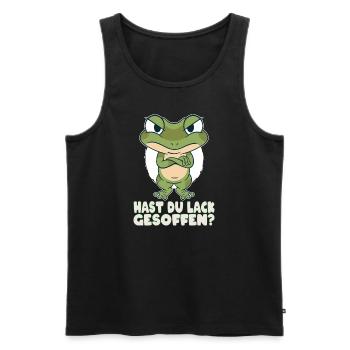 Avez-vous bu de la peinture grenouille disant cadeau - Débardeur bio Premium Homme - noir - Devant - Michal (187cm)