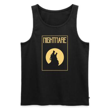 Nightmare Danger Fear Horror - Men's Premium Organic Tank Top - black - Front - AI Model Male 178 light (178cm)