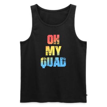 Oh My Quad ATV Slogan für Quad-Fahrer - Männer Premium Bio Tank Top - Schwarz - Vorne - Michal (187cm)