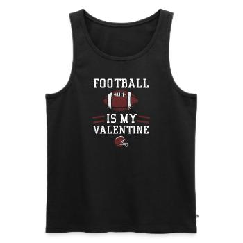 Le football est mon valentin - Débardeur bio Premium Homme - noir - Devant - Michal (187cm)