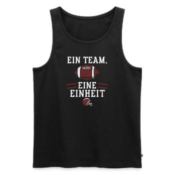 Ein Team, eine Einheit - Football - Männer Premium Bio Tank Top - Schwarz - Vorne - Michal (187cm)