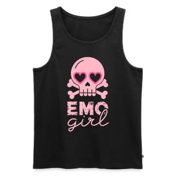 Emo Girl! - Men's Premium Organic Tank Top - black - Front - AI Model Male 178 light (178cm)
