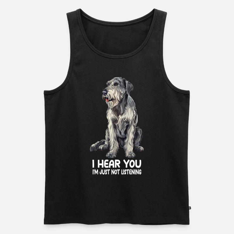 Irish Wolfhound - Männer Premium Bio Tank Top - Schwarz
