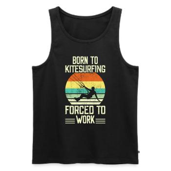 Kitesurf Kitesurfer Kiteboard - Männer Premium Bio Tank Top - Schwarz - Vorne - AI Model Male 178 light (178cm)