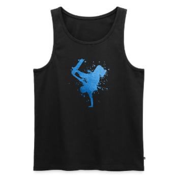 Skateboarder Patinage Skateboard Hommes Femmes - Débardeur bio Premium Homme - noir - Devant - Michal (187cm)