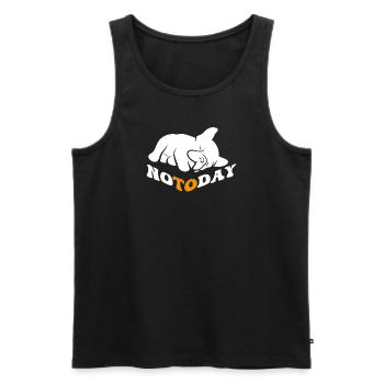 Bulldogge Not Today - Männer Premium Bio Tank Top - Schwarz - Vorne - AI Model Male 178 light (178cm)