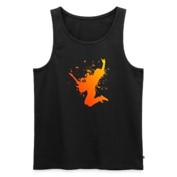 classical guitar electric guitar electric guitar guitar - Men's Premium Organic Tank Top - black - Front - Michal (187cm)