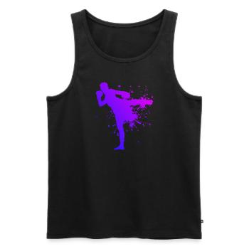 Thai Boxing Men Thai Boxing Thai Boxer Women Thai Boxer Women Thai Boxin - Men's Premium Organic Tank Top - black - Front - AI Model Male 178 light (178cm)