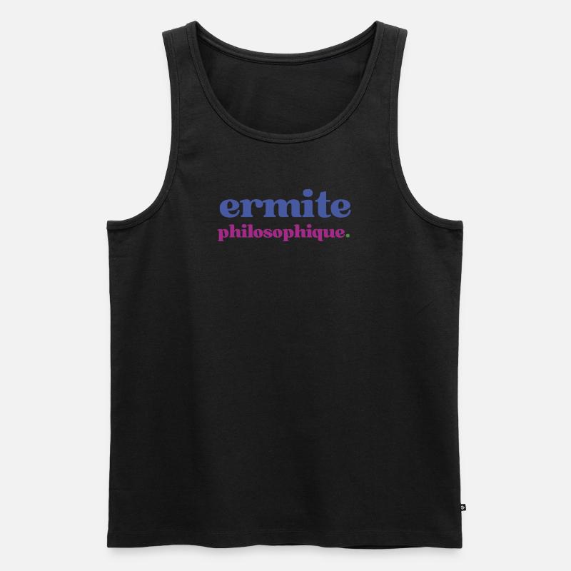 ermite philosophique - Männer Premium Bio Tank Top - Schwarz