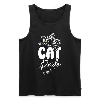 Cat Pride - Männer Premium Bio Tank Top - Schwarz - Vorne - AI Model Male 178 light (178cm)
