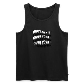 Pickleball Outdoor Game for Men and Women - Men's Premium Organic Tank Top - black - Front - Michal (187cm)