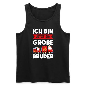 Großer Bruder Feuerwehr Grosser Bruder Geschenk - Männer Premium Bio Tank Top - Schwarz - Vorne - Michal (187cm)