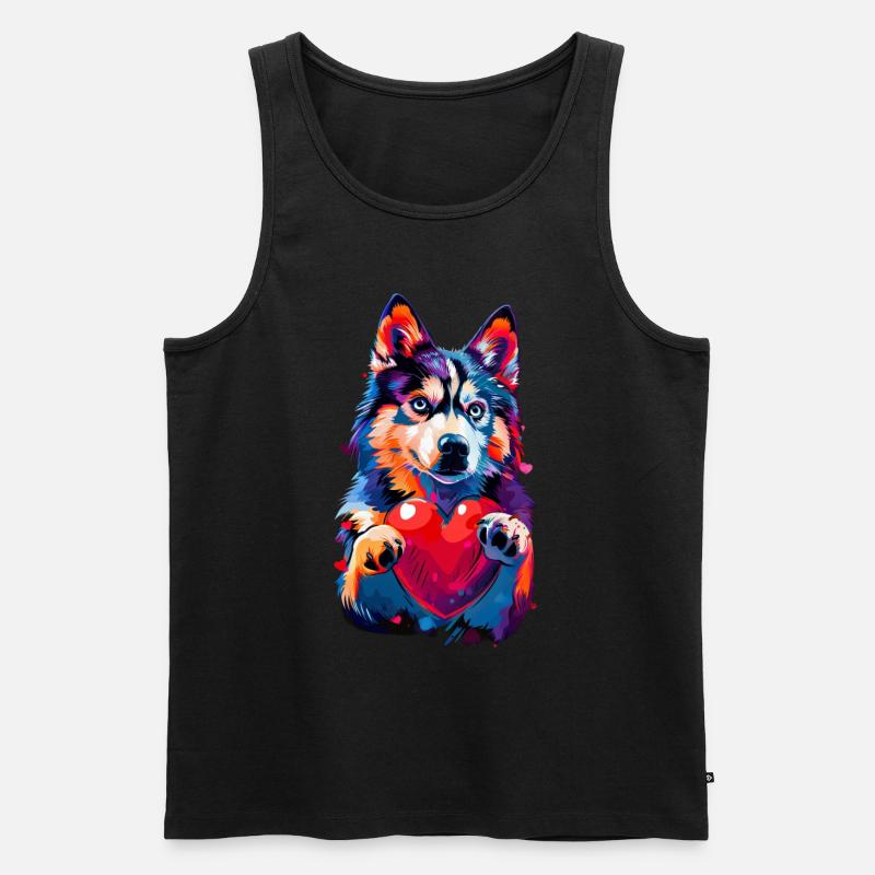 Heiser - Männer Premium Bio Tank Top - Schwarz