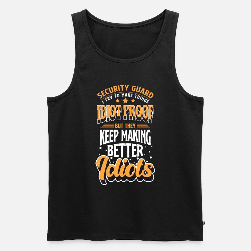 Security profession night shift - Men's Premium Organic Tank Top - black