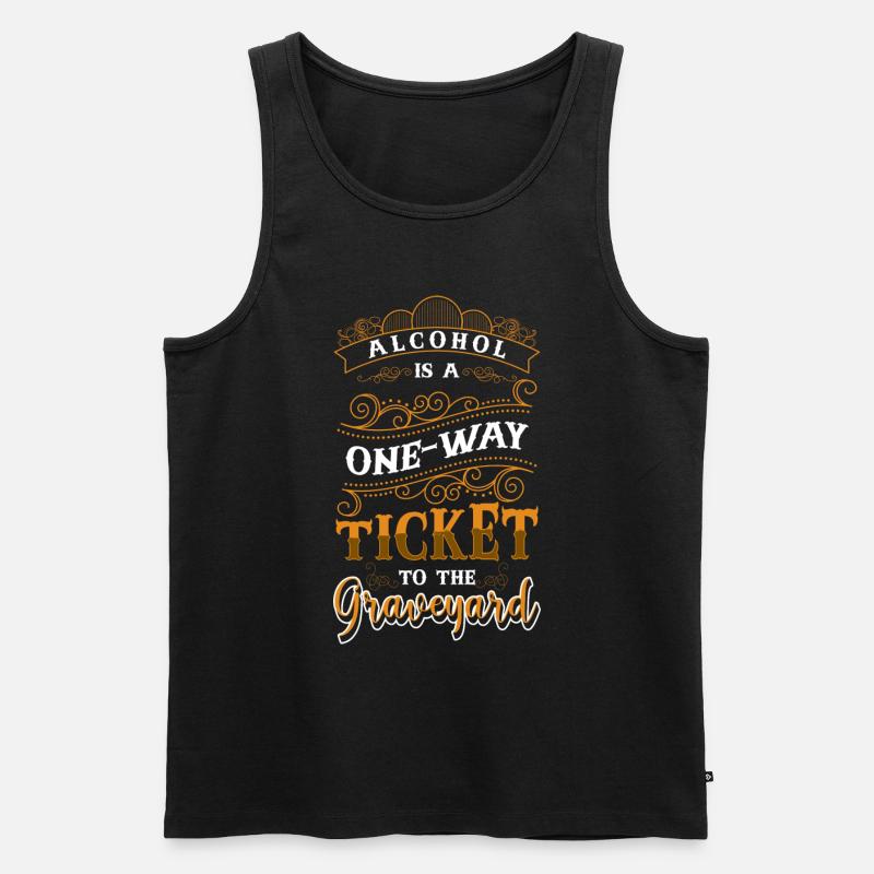 Bier Säufer Alkoholfreies Bier - Männer Premium Bio Tank Top - Schwarz