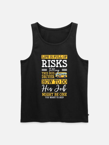 Bus driver Profession Work - Men's Premium Organic Tank Top - black